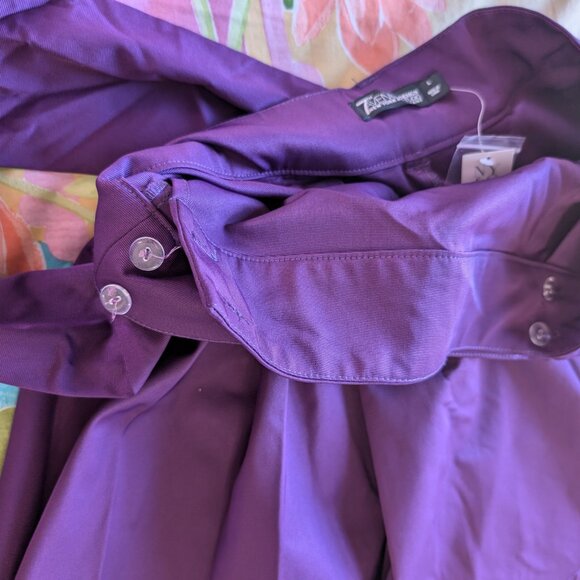Purple Hi-Lo Maxi Skirt Large Seventh Avenue Design Studio NY&C Brand New - Picture 7 of 16